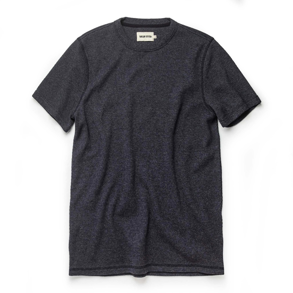 Taylor Stitch Heavy Bag Waffle Short Sleeve (Deep Ocean)